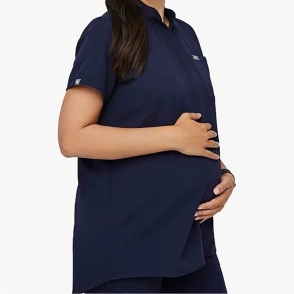 Figs Tops - NWT-Figs Scrubs Navy blue Women's XL short sleeve Maternity Top